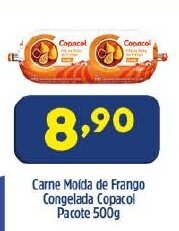 Arena Atacado Carne Moida de Frango Congelado Copacol pacote 500g oferta