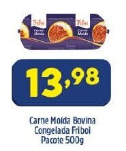 Arena Atacado Carne moida bovina congelada Friboi pacote 500g oferta