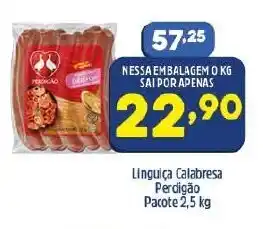 Linguica Calabresa Perdigao pacote 2.5kg