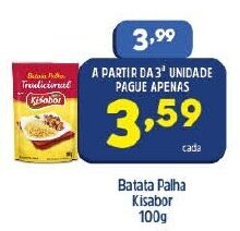 Arena Atacado Batata Palha Kisabor 100g oferta