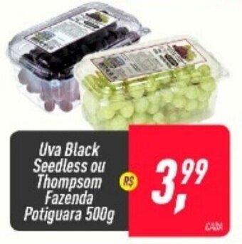 Frangolândia Uva Black seedless ou Thompsom Fazenda Potiguara 500g oferta