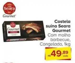 Carrefour Costela suína Seara Gourmet Com molho barbecue, Congelada, 1kg oferta