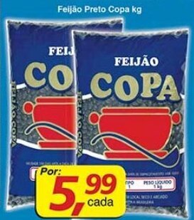 Supermercados Guanabara Feijao Preto Copa 1kg oferta