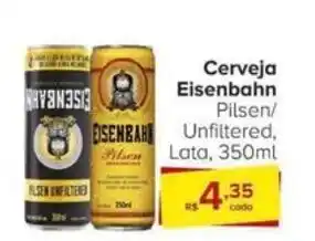 Carrefour Cerveja Eisenbahn Pilsen/ Unfiltered, Lata, 350ml oferta