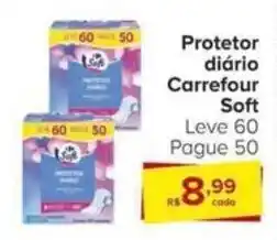 Carrefour Protetor diário Carrefour Soft Leve 60 Pague 50 oferta