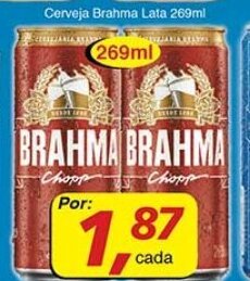 Supermercados Guanabara Cerveja Brahma lata 269ml oferta