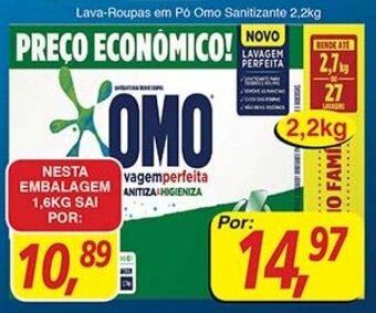Supermercados Guanabara Lava-roupas em po Omo Sanitizante 2.2kg oferta