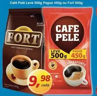 Supermercados Guanabara Cafe Pele Leve 500g Pague 450g ou Fort 500g oferta