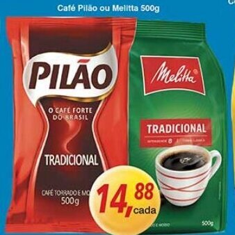 Supermercados Guanabara Cafe Pilao ou Melitta 500g oferta
