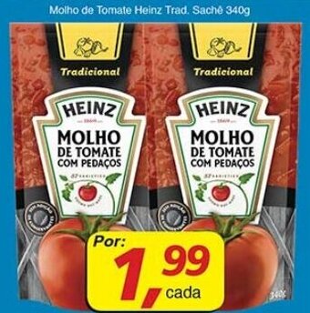 Supermercados Guanabara Molho de Tomate Heinz Trad. sache 340g oferta