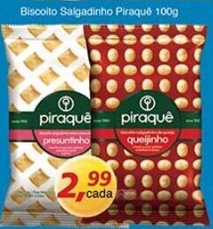 Supermercados Guanabara Biscoito Salgadinho Piraque 100g oferta