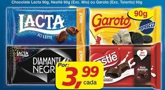 Supermercados Guanabara Chocolate Lacta 90g. Nestle 90g (exc. mi) ou garoto(ex talento) 90g oferta