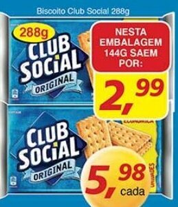 Supermercados Guanabara Biscoito Club Social 288g oferta