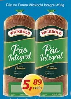 Supermercados Guanabara Pao de Forma Wickbold Integral 450g oferta