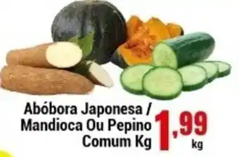 Negreiros Abobora Japonesa/ Mandioca ou Pepino Comum 1kg oferta