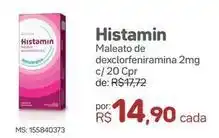 Drogal Histamin - maleato de dexclorfeniramina 2mg c/ 20 cpr oferta