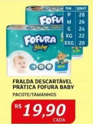 FRALDA DESCARTÁVEL PRÁTICA FOFURA BABY PACOTE/TAMANHOS