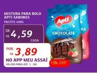 Assaí Atacadista MISTURA PARA BOLO APTI SABORES PACOTE 400G oferta