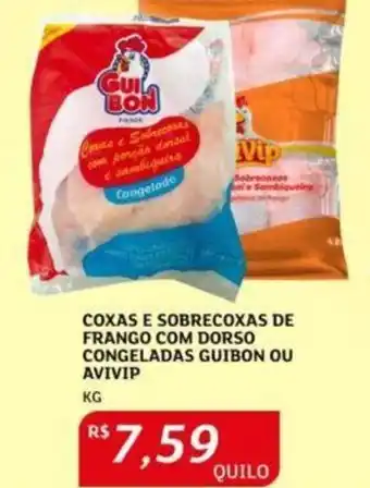 Assaí Atacadista COXAS E SOBRECOXAS DE FRANGO COM DORSO CONGELADAS GUIBON OU AVIVIP KG oferta