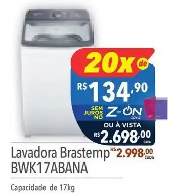 Supermercados Condor Lavadora Brastemp BWK17ABANA oferta