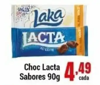 Negreiros Choc Lacta Sabores 90g oferta