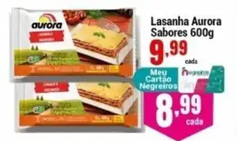 Negreiros Lasanha Aurora Sabores 600g oferta