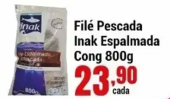 Negreiros File Pescada Inak Espalmada Cong 800g oferta