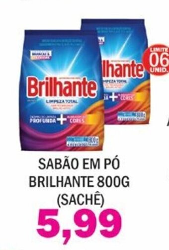 Supermercados Mendonça Sabao em po Brilhante 800g sache oferta