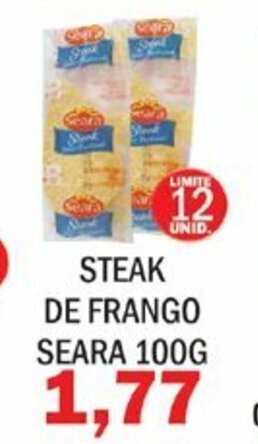 Supermercados Mendonça Steak de Frango Seara 100g oferta
