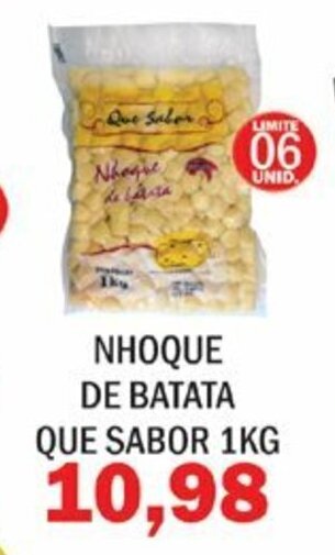 Supermercados Mendonça Nhoque de Batata Que Sabor 1kg oferta