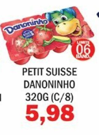 Supermercados Mendonça Petit Suisse Danoninho 320g c/8 oferta