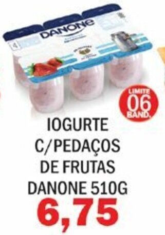 Supermercados Mendonça Iogurte c/ pedacos de frutas Danone 510g oferta