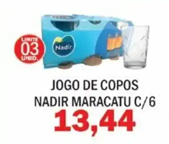 Supermercados Mendonça Jogo De Copos Nadir Maracatu c/6 oferta