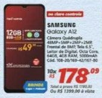 Lojas Becker Samsung Galaxy A12 oferta