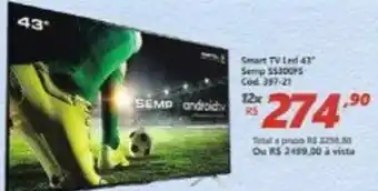 Lojas Becker Smart TV Led 43" oferta