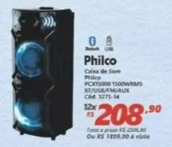 Lojas Becker Caixa de Som Philco oferta