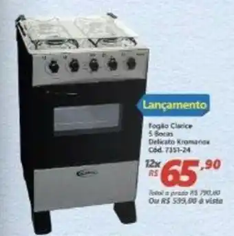Lojas Becker Fogao Clarico 5 Bocas oferta