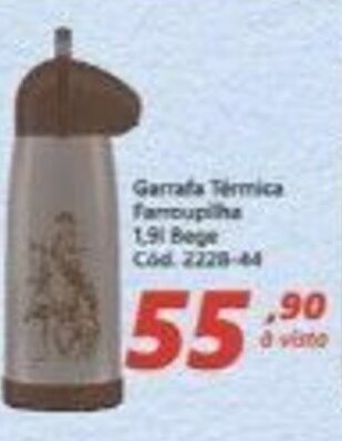 Lojas Becker Garrafa Termica Forrupilha 1.9L Bege oferta