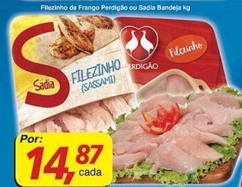 Supermercados Guanabara Filezinho de Frango Perdigao ou Sadia Bandeja 1kg oferta