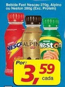 Supermercados Guanabara Bebida Fast Nescau 270g, Alpino ou Neston 280g (exc. protein) oferta