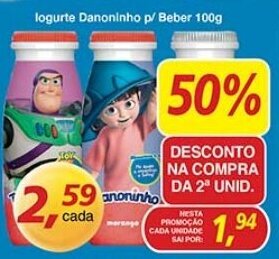 Supermercados Guanabara Iogurte Danoninho p/ beber 100g oferta