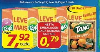 Refresco em po Tang 25g Leve 10 pague 8 unids.