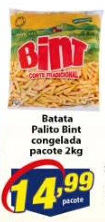 Vencedor Atacadista Batata Palito Bint congelada pacote 2kg oferta