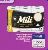 Superpão Mili - papel higiênico folha tripla oferta