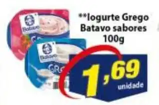 Vencedor Atacadista Iogurte Grego Batavo sabores 100g oferta
