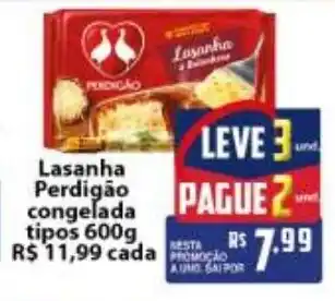 Vencedor Atacadista Lasanha Perdigao congelada tipos 500g oferta