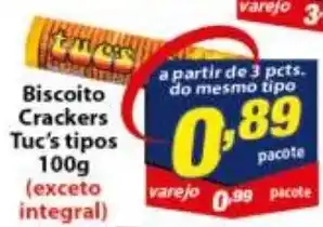 Biscoito Crackers Tuc's tipos 100g