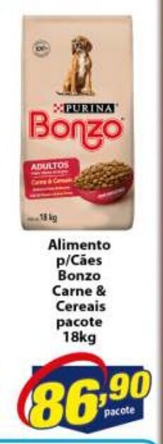 Vencedor Atacadista Alimento p/caes Bonzo Carne & Cereais pacote 18kg oferta