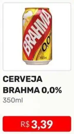 Higa Atacado CERVEJA BRAHMA 0,0% 350ml oferta