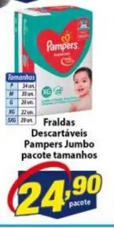 Vencedor Atacadista Fraldas Descartaveis Pampers Jumbo pacote Tamanhos oferta